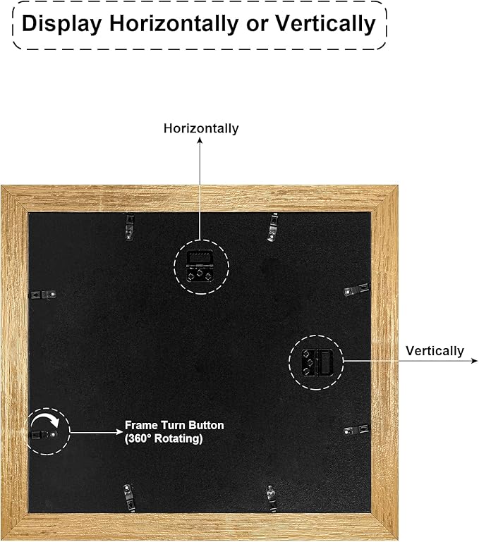 13.5x15.5 Picture Frame Display 7 opening 4X6 Picture Frame Collage,Multi Photo Frame with Mat,Plexiglass,Wall or Tabletop Decor,Gold