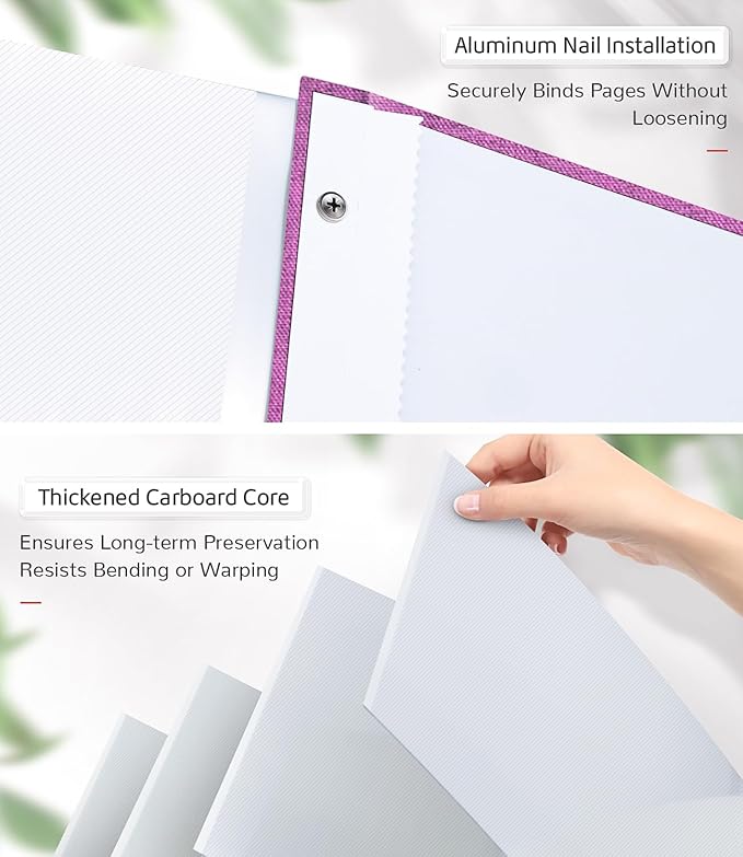 Photo Album Self Adhesive Scrapbook Album for 3x5 4x6 5x7 8x10 Pictures,120 Pages Linen Cover with Display Window DIY Photo Book,Ideal Gifts for Family Travel Wedding Baby