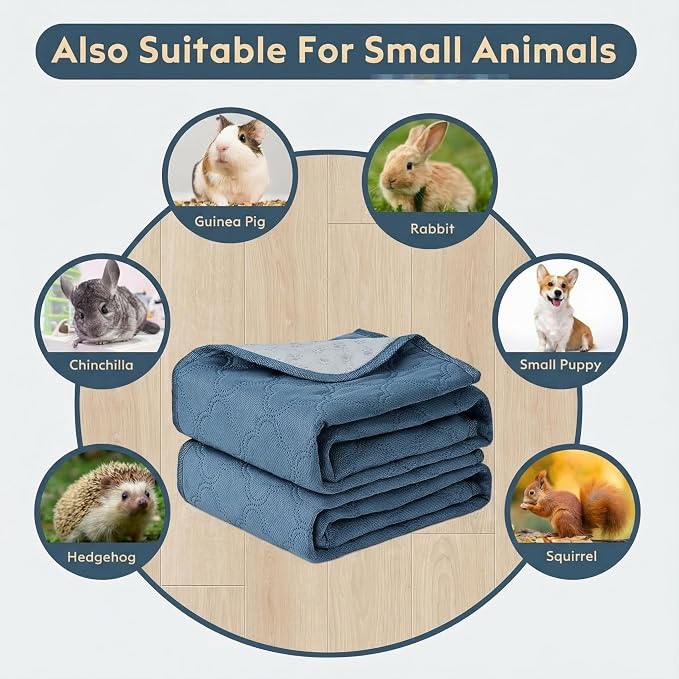 FunFurry Washable Pee Pads for Dogs - 2 Pack Reusable Pee Pads,Waterproof Puppy Pads,Pet Training Pads,Super Absorbent with Dog Paw Shape Non-Slip Backing (Blue, 36" X 36" - 2 Pack)