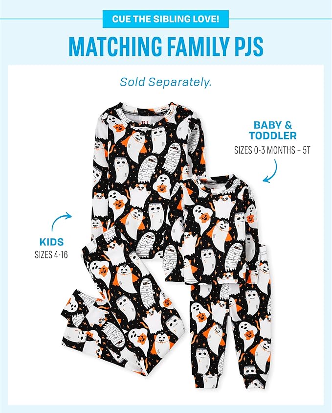 The Children's Place unisex-baby And Kids, Sibling Matching, Holiday Pajama Sets, Cotton