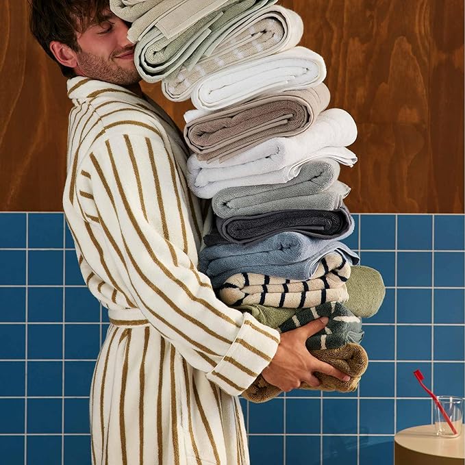 Brooklinen Super-Plush Turkish Cotton Bath Towel Set - Includes 4 Bath Towels Cotton, 820 GSM, Highly Absorbent, Machine Washable, Perfect for Home & Bathroom (Driftwood)