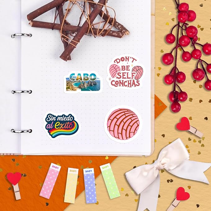 100Pcs Mexico Stickers for Scrapbooking, for Luggage, for Water Bottle - Mexican Stickers and Decals - Mexico Party Supplies & Decorations - Mexican Gifts for Women & Men