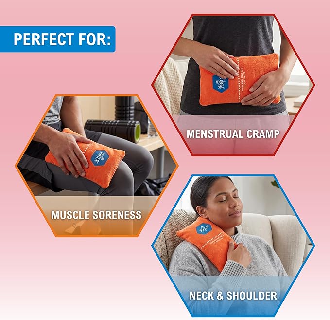 MED PRIDE Instant Hot Packs Disposable for Pain Relief, Activates Instantly, 5in X 9in (24-Pack), Includes 3 Fabric Wraps