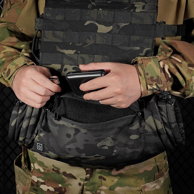 PETAC GEAR Tactical Hand Warmer,Portable Drop Hanger Waist Handwarmer Pouch for Hunting Golf Camping Fishing, Hiking, Football Winter Outdoor Field Survival.