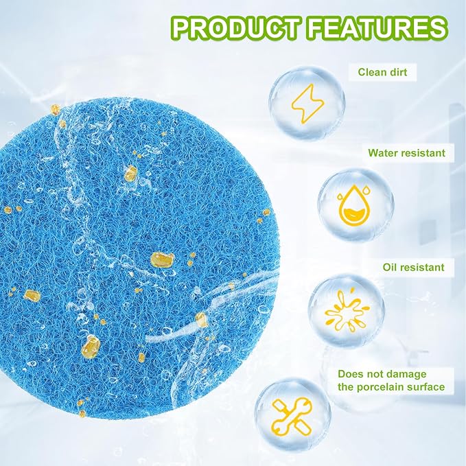 16pcs Microfibre Pads Power Scrubber Pads Set Electric Scrubber Replacement Scouring Pads fit for Dremel Versa Scouring Pads,Blue