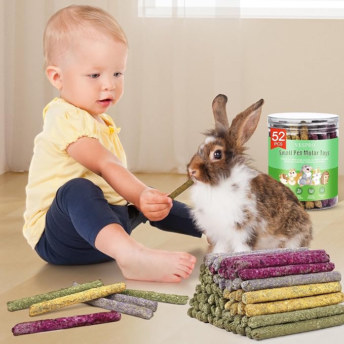 208Pcs Rabbit Chew Sticks, Guinea Pig Toys, Natural Timothy Hay Teeth Stick | Rabbit Bunny Chew Sticks Toys for Teeth Mixing Flowers, Roses, Calendula and Forget Me Not, Small Animals Treats