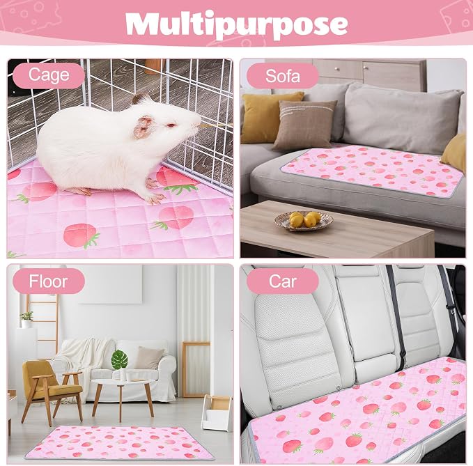 Unicorn Catcher 2 Pack Washable Guinea Pig Cage Liner, Waterproof Bedding | Reusable Absorbent Bedding For Rabbits, Hamsters, And Hedgehogs With A Leak-Proof Design To Keep Cages Dry And Clean