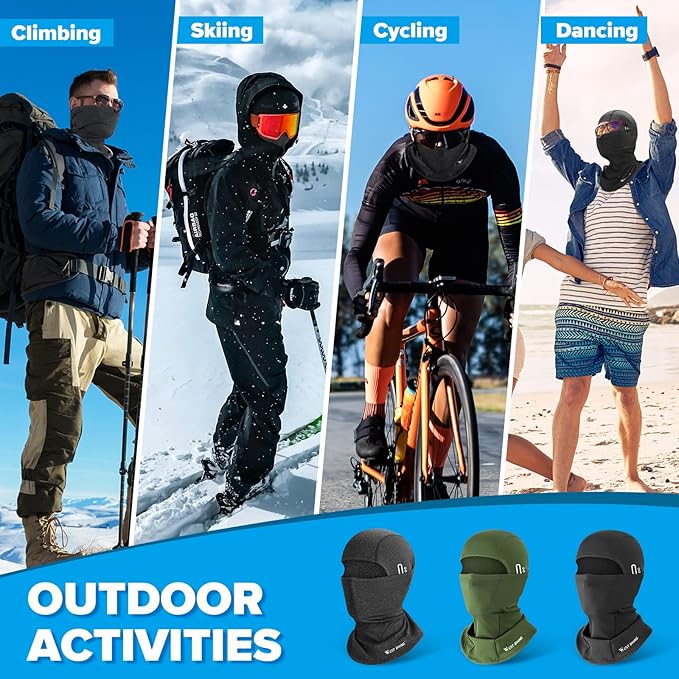 West Biking Balaclava Ski Mask Warm Face Mask for Cold Weather Lightweight Windproof Thermal Winter Scarf Face Mask Men Wome