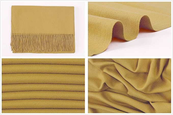 RIIQIICHY Women's Scarf Pashmina Shawls and Wraps for Evening Dress Bridesmaid Wedding Bridal Winter Warm Long Large Scarves