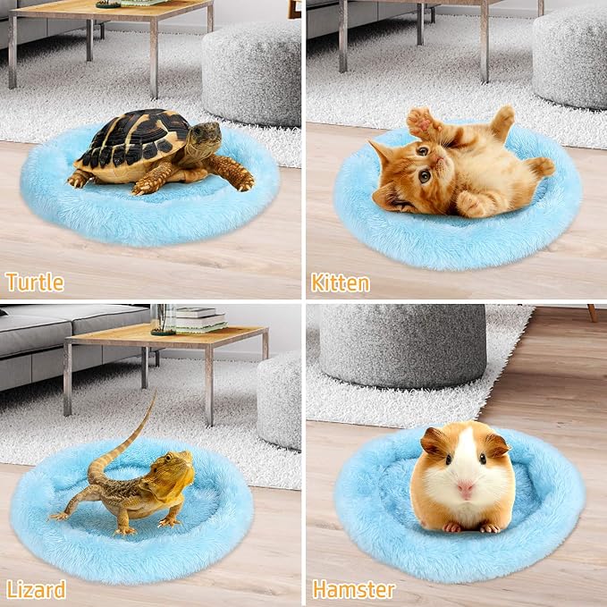 FEBSNOW Guinea Pig Bed Soft Fleece Nest for Hamster Small Animals | Natural Cotton and Soft Wool, Guinea Pig Bed, Hamster Bed, Machine Washable Warm Nest, Hair Remover Brush Included