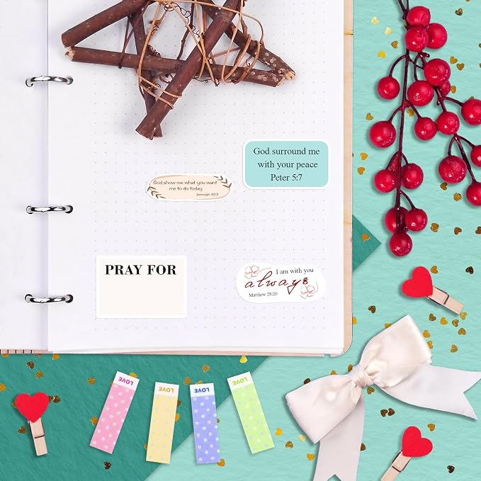 100Pcs Christian Religious Stickers - Prayer Board Supplies Kit for Women - Christian Gifts, Party Supplies - Faith, Praying Stickers- Gift for Women & Men