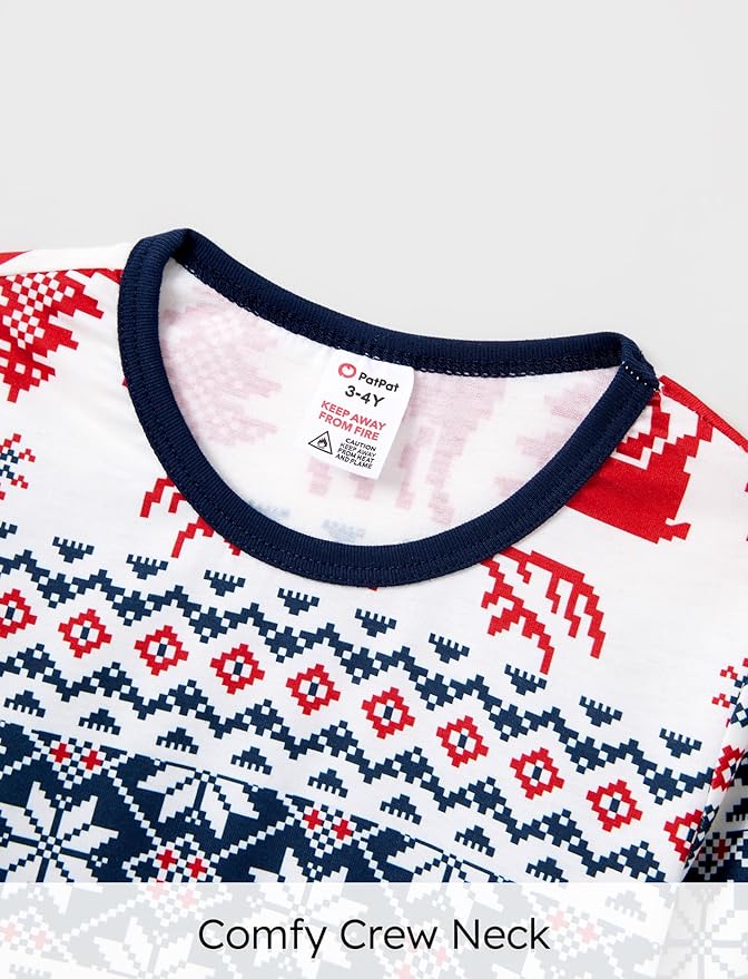 PATPAT Christmas Family Matching Pajama Sets Includes Christmas Socks - Perfect for Family Photos & Holiday Celebrations