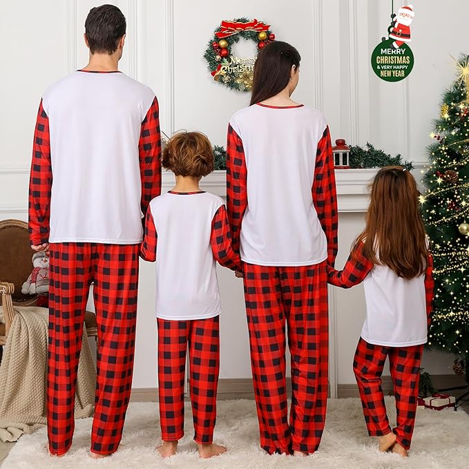 Matching Family Christmas Pajamas Sets, Holiday PJs with Top and Pants, Cute 2 Piece Sleepwear for Couples/Women/Men