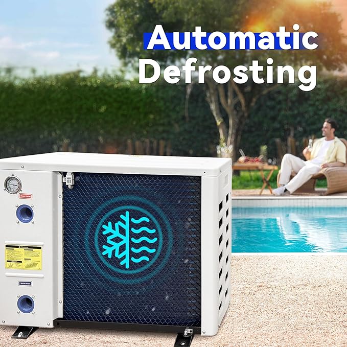 AQUASTRONG Inverter Swimming Pool Heat Pump,Pool Heater for Above Ground and Inground Pool Heating Smart WiFi Control and Cooling Pool Heater Pools Up to, 16000 Gallons