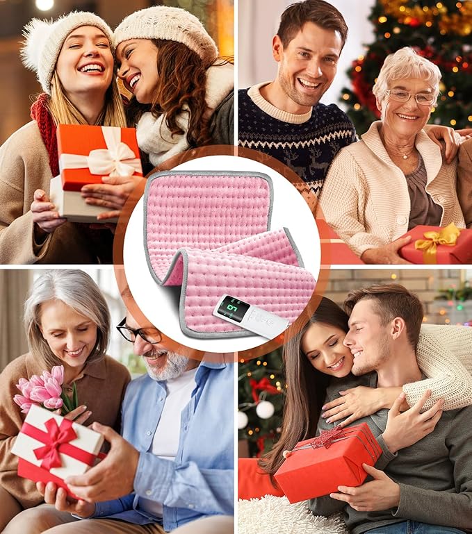 17''×34'' Heating Pad for Back Pain, Electric Heating Pad with 9 Heat Settings & 4 Timers Auto Shut Off, Extra Large Heating Pad for Period Cramps & Sore Muscles, Machine Washable, Dry & Moist Heat,