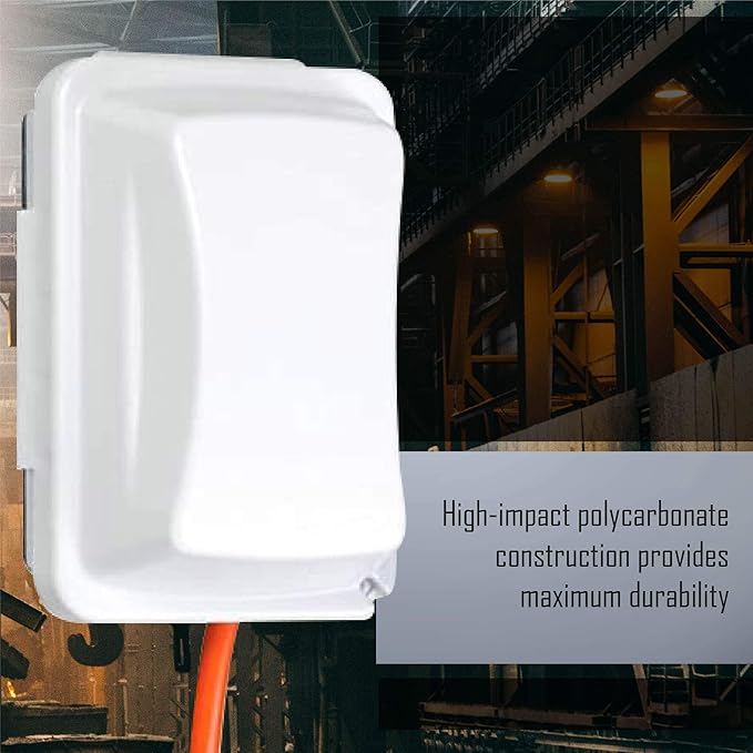 TayMac MM410W Single-Gang Horizontal/Vertical Mount Weatherproof In-Use Cover, 16 in 1, 2.75 in, White