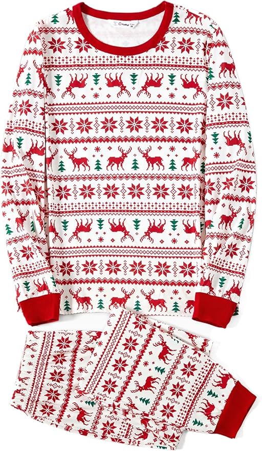 PATPAT Christmas Family Matching Pajama Sets Includes Christmas Socks - Perfect for Family Photos & Holiday Celebrations