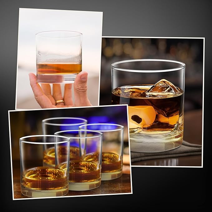 DISCOUNT PROMOS Lexington Rocks Whiskey Glass 10.5 oz, Set of 12, Bulk Pack - Perfect for Scotch, Bourbon, Whiskey, Cocktail - Clear