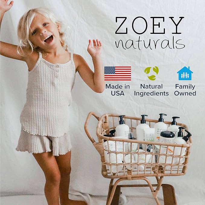 Zoey Naturals Lavender Moisturizing Lotion for Babies – Hypoallergenic, Gentle & Natural for Kids with Sensitive and Dry Skin – Aloe, Avocado & Shea – Made in USA – 17 fl oz