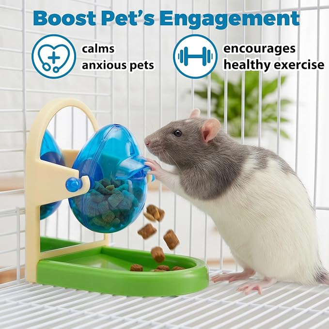Rat Enrichment Foraging Toy, Intelligent Treat Dispensing Puzzle | Interactive Puzzle Design Inspires Natural Foraging Instincts, Slows Feeding Speed to Relieve Boredom and Anxiety for Rats
