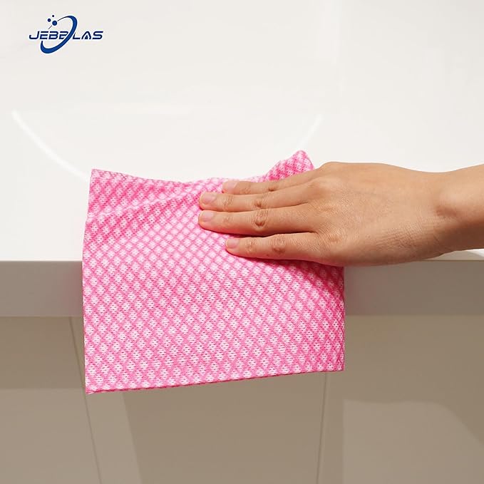 JEBBLAS 50Ct Foodservice Cleaning Towel, Reusable Paper Towels,11.4" x 23.6" Kitchen Cleaning Cloth All Purpose Dish Towels, Foodservice Wipes