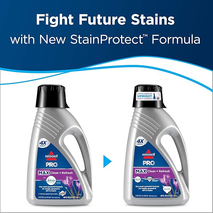 Bissell PRO MAX Clean + Refresh with Febreze Full Size Carpet Cleaner Machine Formula, 48 oz., 2515A