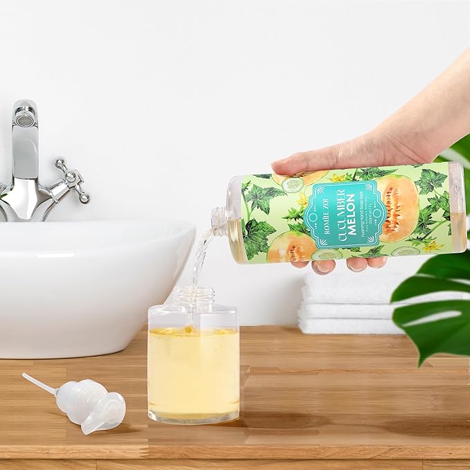 ROMIIE ZOI Foaming Hand Soap Refill, Cucumber&melon, Gentle & Moisturizing Formula, 1000 ML/ 33.8 FL OZ