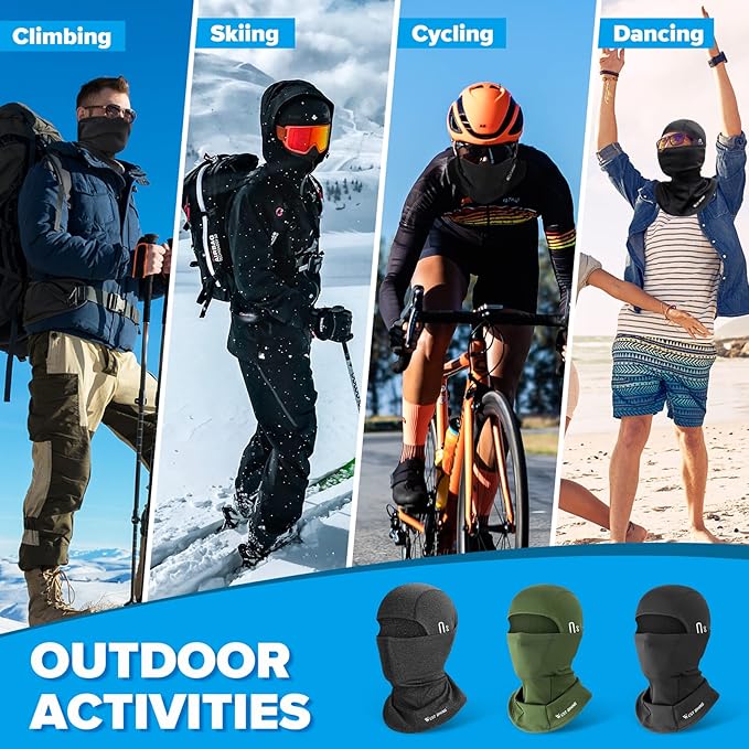 West Biking Balaclava Ski Mask Warm Face Mask for Cold Weather Lightweight Windproof Thermal Winter Scarf Face Mask Men Wome