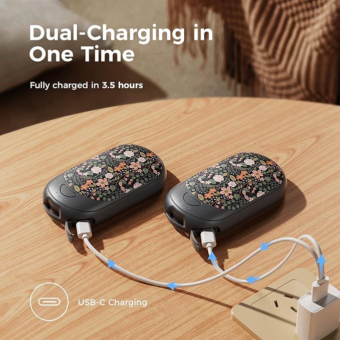 OCOOPA Magnetic Hand Warmers Rechargeable 2 Pack, UL Safety Heat 100-126°F, 3-Settings, Pocket-Sized, Max. 8 Hrs Long Lasting,Great for Raynauds, Golf, Hunting, Camping, Gifts for Men Women, UT3 Lite