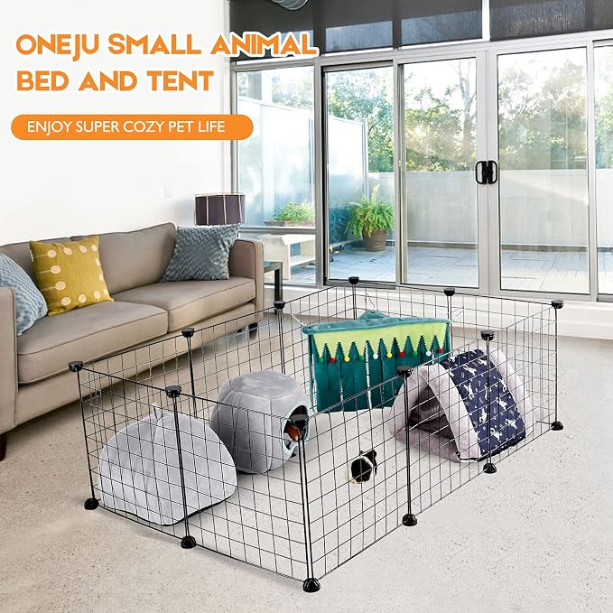 Guinea Pig Hideout - Guinea Pig Bed, Bunny Hideout, Rabbit Bed, Ideal Bed for Small Pets, Gray