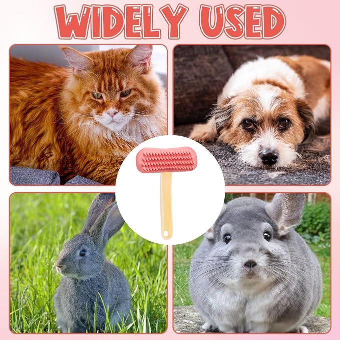 Rabbit Brush, Soft Silicone Small Animal Massage Comb, Practical Bunny Brush for Grooming, Bunny Grooming Kit Supplies Suitable for Cats Puppies & Other Pets