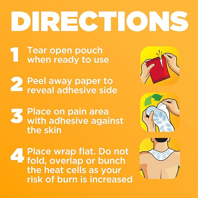 ThermaCare Heat Wraps for Neck & Shoulder Pain Relief - Portable Adhesive Heating Pads with 16-Hour Therapeutic Heat - Drug-Free Muscle & Joint Soothing Patches (11-Count)