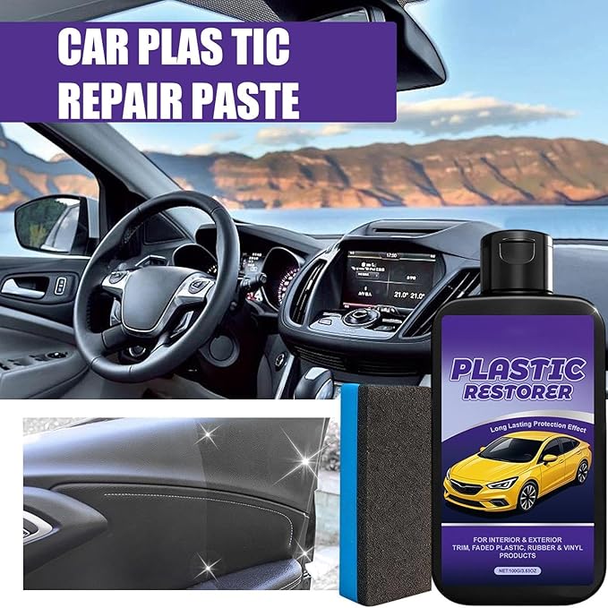 Car Scratch Repair - 100g UV Barrier Repair Balm | Car Scratch Remover | for Bumper Fading Dashboard Rubber Seat Boat Upholstery