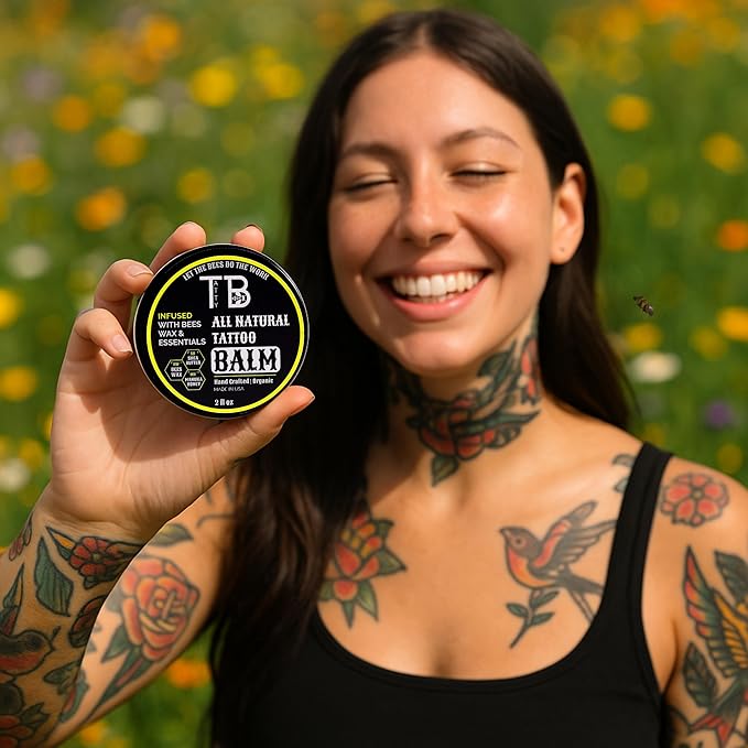 Tattoo Aftercare Balm – Fast Healing Tattoo Cream for New & Old Tattoos | Soothes, Hydrates & Brightens Ink | Natural Beeswax & Manuka Honey | 2 fl oz (2 Ounce, Coconut & Lime)