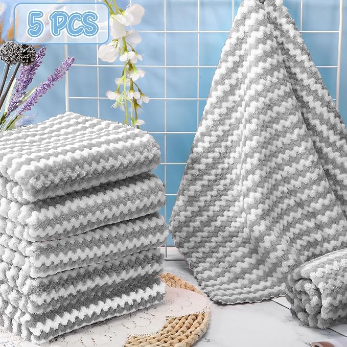 Hahafelt 5 Pcs Waterproof Guinea Pig Fleece Bedding Blankets Absorbent Guinea Pig Cage Liner Washable Small Animal Pee Pad Reusable Pet Blanket Wash Cloth Bedding Mat Pad(Gray,18 x 24 Inch)