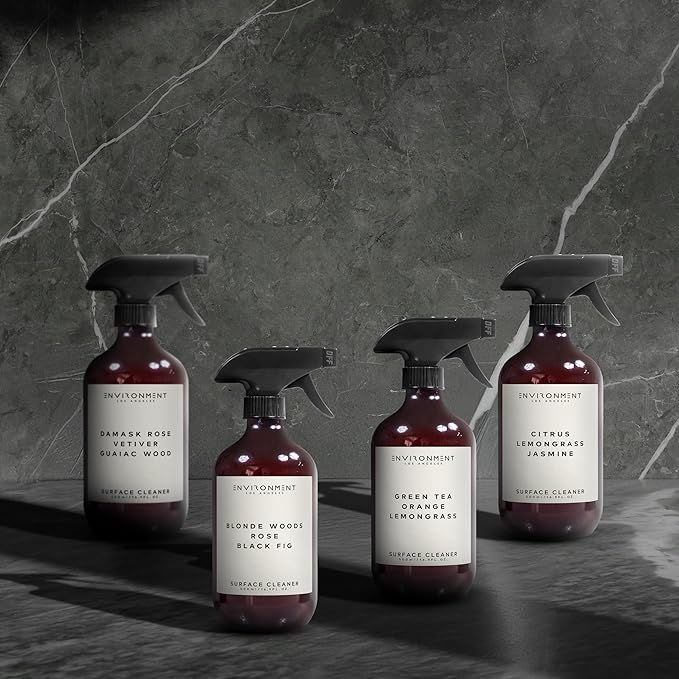 ENVIRONMENT Inspired by Designer Perfume IM L'Eau Surface Cleaner, 16oz Luxury Surface Cleaner (Rosewater | Peony Water | Washed Woods) Home Essentials, Scented Cleaning Products, Vegan & Cruelty-Free