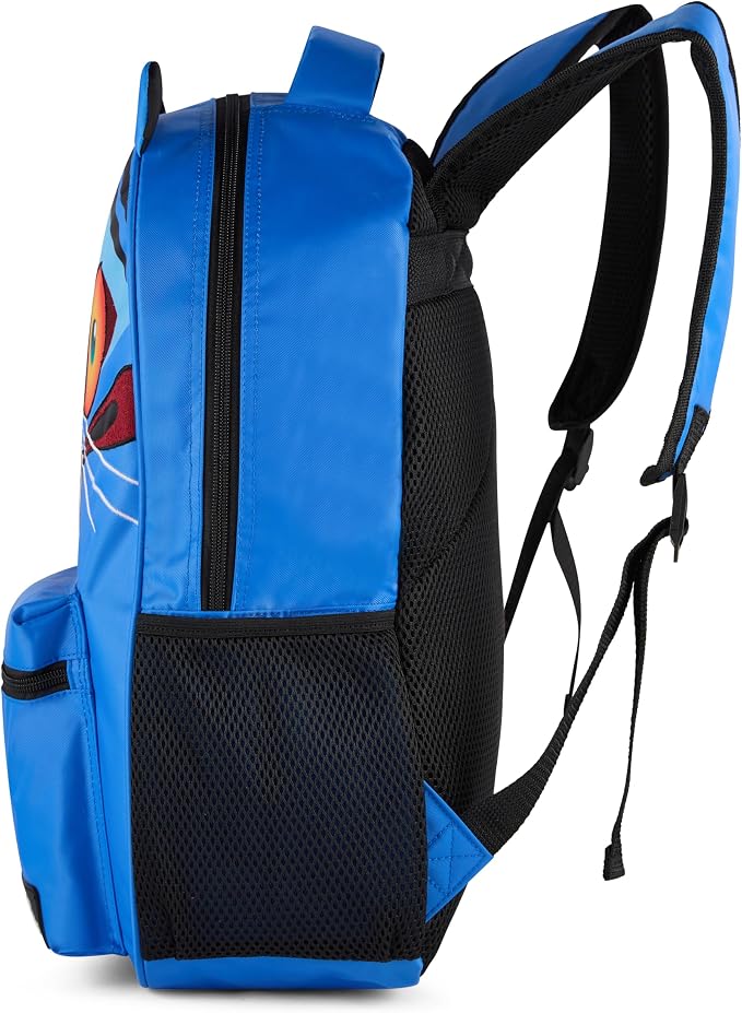 AI ACCESSORY INNOVATIONS K-Pop Demon Hunters 16” Backpack for Girls, Featuring a Big Face Derpy with 3D Ears and Embroidery, Rubber Molded Bag Charm, Derpy