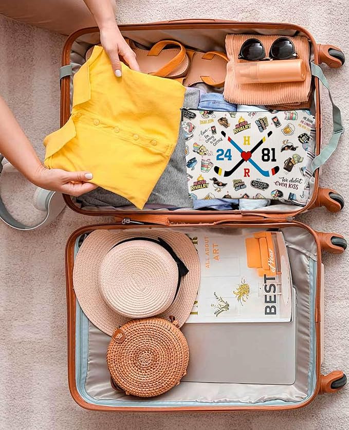 Heated Rivalry Makeup Bag for Women, Heated Rivalry Merch Cosmetic Bag Gifts for Her, Daughter Mom, Nurse, Graduation or Birthday