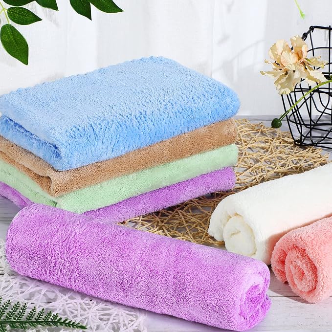 Newwiee 24 Pcs Guinea Pig Fleece Bedding Blankets Bulk Washable Small Animal Fleece Cage Liners Pet Wash Cloth Sleeping Mat Cover for Hamster Chinchilla Rabbit Hedgehog (14 x 30 Inch,Multicolor)