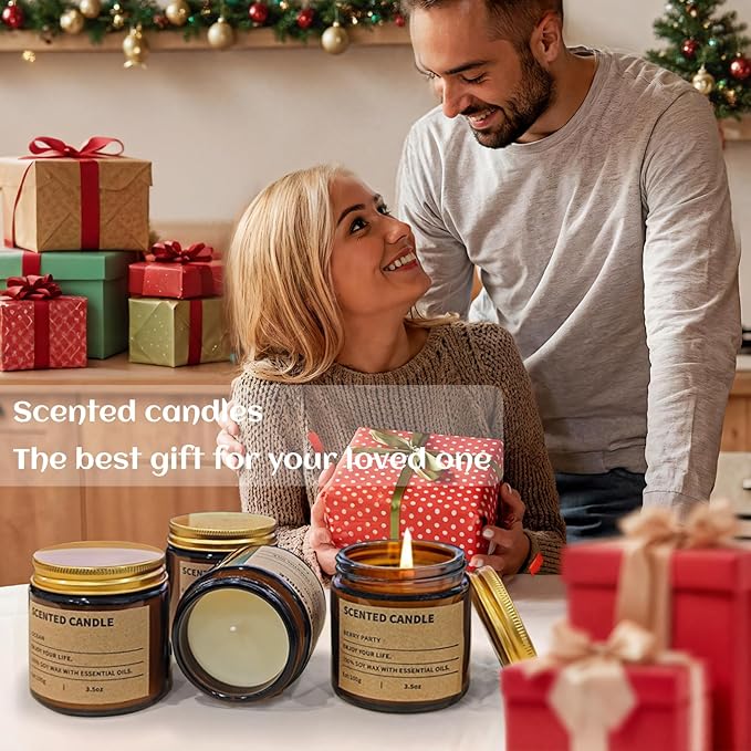 8 Pack Scented Candles Gift Set,Candle Gift for Women, Candle for Home Scented,Perfect Candles Gifts Set for Women, Mum Gifts, Birthdays, Weddings, Christmas, Yoga, Bath