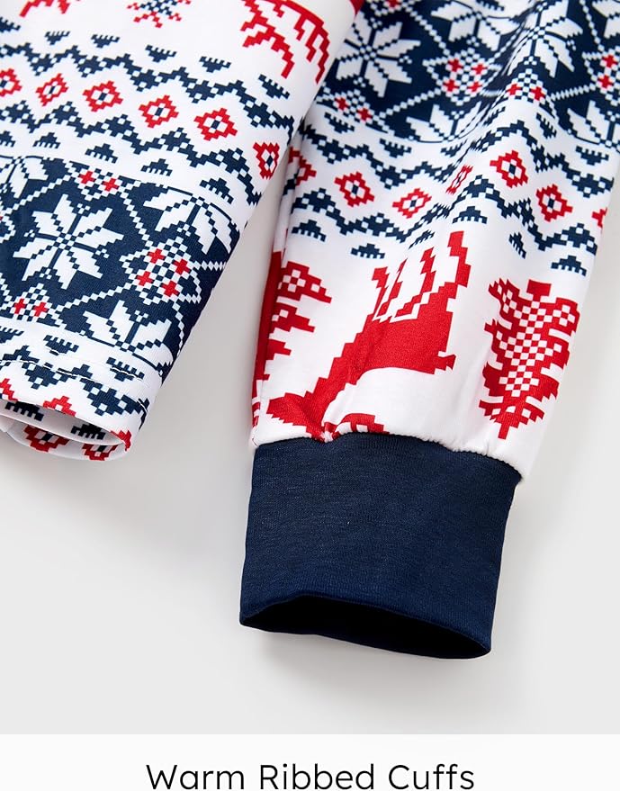 PATPAT Christmas Family Matching Pajama Sets Includes Christmas Socks - Perfect for Family Photos & Holiday Celebrations