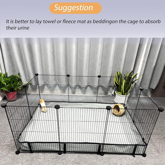DZWLKJ Guinea Pig Cage Liner Tarp Bottom Waterproof and Washable Base Also for Rabbits, Bunny, Chinchesillas, Hedgehog, Ferrets and Other Small Animals(24x36 inches)