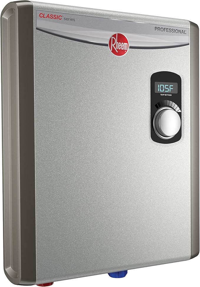 Rheem 18kW 240V Tankless Electric Water Heater, Gray