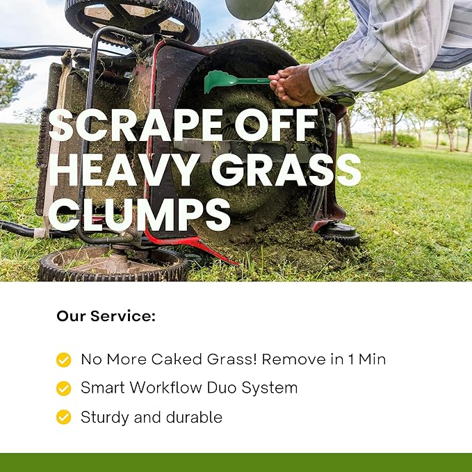 Heavy-Duty Lawn Mower Cleaning Scraper and Cleaning Stiff Brush are Used for the Maintenance and Cleaning of Outdoor Garden Lawn Mower Decks. (1 Pack)
