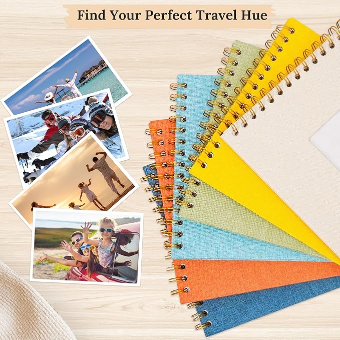 Scrapbook Photo Album Linen Cover, 10 x 10 Inch Hardcover Kraft White Pages Memory Book, for Travel Wedding Guest Book Christmas Baby Shower (20 Sheets/ 40 Pages,Light Blue)