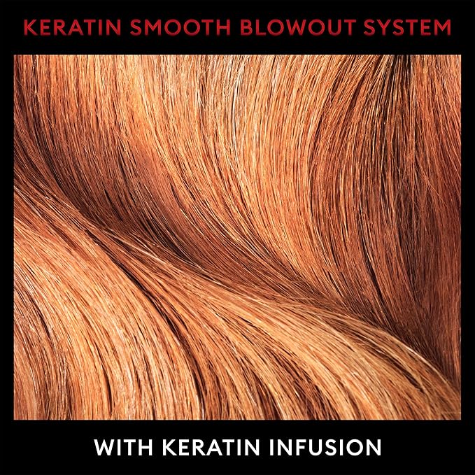 TRESemmé Blowout Products for Hair with 450°F Heat Protection & Frizz Control – Keratin Smooth Blowout Spray & Silk Serum + Protecting Heat Spray (3 Piece Set)