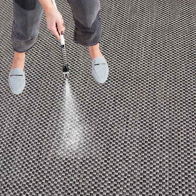 SAFAVIEH Courtyard Collection 2'3" x 20' Black/Beige CY8521 Indoor/ Outside Waterproof Easy cleansingPatio Backyard Mudroom Runner Mat