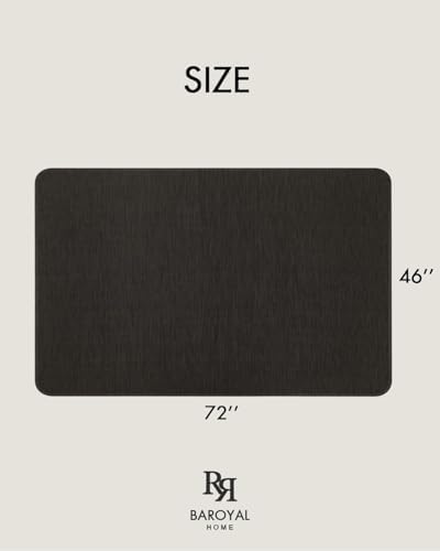 BARoyal Office Chair Mat for Hardwood Floor Under Desk Computer Rolling Chair Mat for Wood/Tile Floor Non-Slip Heavy Duty Desk Rug PVC Plastic Hard Floor Protector 46"x 72" (Espresso)