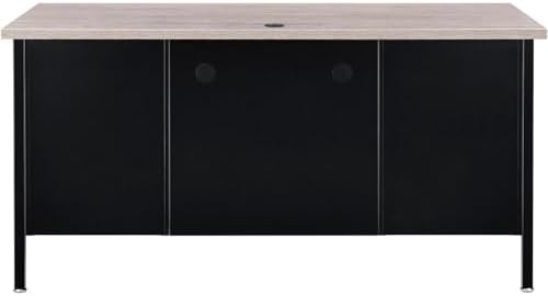 Global Industrial 60" W x 30" D x 30-1/2"H Steel Teacher's Desk, Gray Top