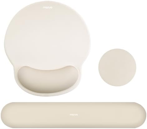 MOSISO Wrist Rest Support for Mouse Pad&Keyboard Set, Khaki